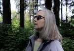 Landscape designer Eileen Stark would like to see the muscle tree turned into a snag, so it can provide a home for birds, amphibians and plants.