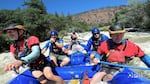 A rafting trip on the Upper Klamath River in June 2022 on water released from JC Boyle Dam in Southern Oregon. After dam removal, summertime water levels in the Klamath River will drop to a more natural flow.
