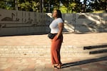 Joslyn Stanfield stands for a portrait in Drake Park in Bend, Ore., on June 17, 2025. Stanfield is co-organizing Juneteenth celebrations with Kasia Moon this year in Bend.