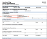 Candidate filing form for precinct committee person.