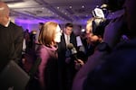 Brown celebrated her victory with other Democrats during an election night party at the Oregon Convention Center in Portland.