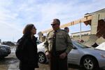 Oregon Gov. Kate Brown with Malheur County Sheriff Brian Wolfe on Friday, Feb. 10, 2017.
