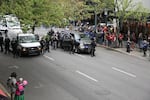 Twenty-five people were arrested in Portland during a May Day protest that police say turned into a riot, May 1, 2017.