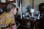 Jan Worrell, 83, and her AI-powered companion robot named ElliQ interact throughout the day at her home on the Long Beach Peninsula.