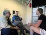 Pat Clark (left), founder of the Bend Art Center, Board Chair Bruce Emerson (center) and the organization's new executive director, Alexis Chapman (right).