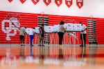 People vote in the primary election at Oak Park High School in Oak Park, Mich., Tuesday, Aug. 4, 2026.