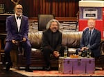 TV dads Damon Wayans, left, George Lopez and Jesse Tyler Ferguson presented the Emmy Award for Outstanding lead actor in a comedy series.