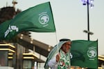 People celebrated in Jeddah as Saudi Arabia was announced Wednesday as the host of the 2034 FIFA World Cup.