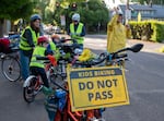 At least 21 Portland schools have regular group bike rides to school. These "bike bus" rides encourage car drivers to pull over and give them lots of space so kids can stay safe and build confidence.