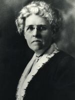A 1915 portrait of Lola Baldwin, one of the first female police officers in the United States. Baldwin headed up the Portland Police Bureau's Women’s Protective Division and campaigned to bar women from establishments where she thought sex work was happening.