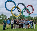 University of Oregon sports business instructor Yoav Dubinsky, first from left, and students in London for the Global Sports Business Strategy in the U.K. study abroad program.