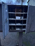 A West Eugene mailbox that was broken into over the Christmas holiday.