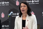 FILE - Vanja Černivec, general manager of the Portland Fire, attends a press conference at the Multnomah Athletic Club in Portland, Ore., on Oct. 28, 2025. The Fire will take part in an expansion draft to acquire players on April 3.