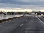 Severe flooding impacts travel along Interstate 84 in Eastern Oregon on Feb. 7. 2020, closing sections of the highway, including this portion outside Hermiston.