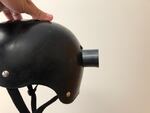 Aaron Cantu's helmet, which was hit by a Portland police projectile in the Aug. 4 incident.
