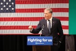 Washington Gov. Jay Inslee endorses Hillary Clinton. Former President Bill Clinton rallied for Hillary at Clark College in Vancouver, Washington, on March 21, 2016.