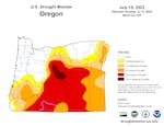 Most recent drought map for Oregon.