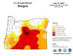 Most recent drought map for Oregon.