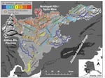 Sean Brennan mapped strontium isotope ratios in Alaska's Nushagak watershed. Then he broke them down into 7 different groups that shared the same ratios so that he could match them up with the ratios he found in the otoliths of adult salmon he caught at the mouth of the river.