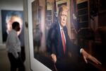 Patrons view a portrait of President Trump in the America’s Presidents exhibition at the National Portrait Gallery on May 14, 2021 in Washington, DC.