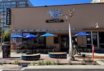 The exterior of La Fiesta Mexican Kitchen restaurant in Vancouver, Wash., with new outdoor seating as part of the Main Street redevelopment project, on Sept. 27, 2026.