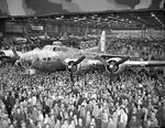 The 5,000th B-17 plane was autographed by the Boeing Seattle workers. It completed 78 bombing missions in Europe before being scrapped in 1946.