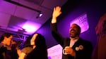 Supporters of Measure 26-201 celebrate their Election Night victory in Portland, Oregon, Tuesday, Nov. 6, 2018.
