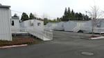 Westview High School in Beaverton has a village of 16 portable classrooms in a parking lot next to the main building.