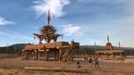 Burly ponderosa pine supports the Solar Temple at the Oregon Eclipse Festival.