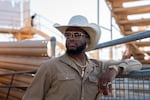 Cole poses for a portrait while at the Round-Up on Sept. 16, 2026. “I started rodeoing in this hat, started punching coal in this hat. This hat's seen everything – blood, sweat, tears. It's been in the mountains. It’s been in the woods. It’s been in dirt,” said Cole. “It's got blood on it actually.”