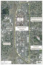 Bend's Central District is in a prime area for new mixed-use development, according to advocates of neighborhood revitalization. 