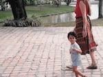 Barbara Webber and Ravi Coutinho, in his childhood.