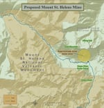 A map of the proposed area shows the site where Ascot Resources Ltd would like to begin test drilling for minerals like copper and gold.