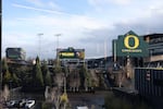 Autzen Stadium in Eugene, Oregon, December 13, 2021.