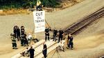 The “Delta 5” blocked an oil train at BNSF Railway’s Delta Railyard in Everett for eight hours in September, 2014.
