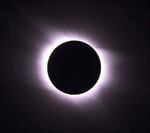 Aug. 1, 2008 solar eclipse at the point of totality with typically hidden, halo-like corona, revealed.