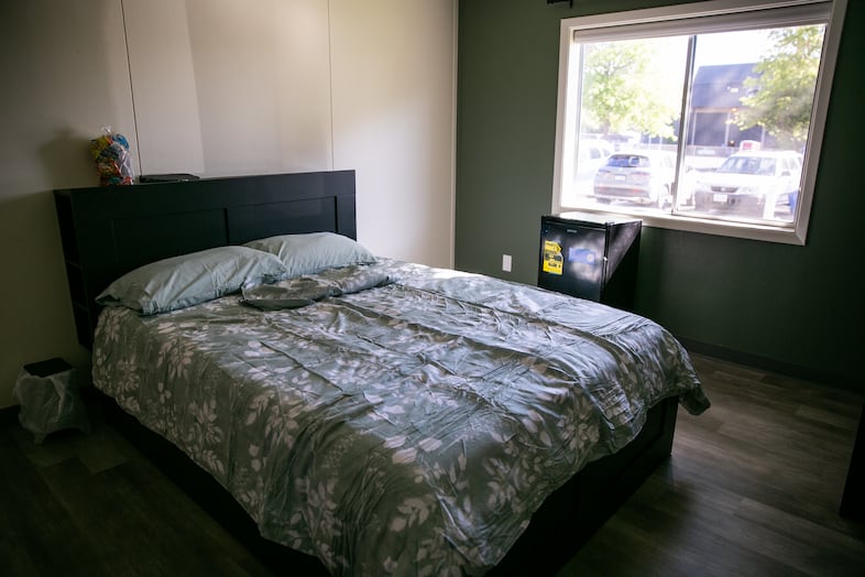 An empty room at the Homeless Shelter in Monmouth.