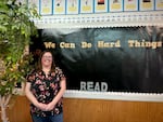 Special education teacher Stacey Helm laughs while taking a portrait in her classroom at Gervais Elementary School on Aug. 28, 2024. When setting up her room for the students, she said, 'We want this to be the safe place they want to come to.'