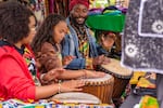 FILE: A group of people playing drums at a Juneteenth Central Oregon celebration in Bend, Ore., in 2022.