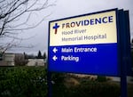 A sign for Providence Hood River Memorial Hospital, Jan. 10, 2025. 