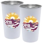 Pair of OPB Everywhere Stainless Steel Pint Glass