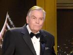 Host Peter Marshall appears at the 45th annual Daytime Emmy Awards at the Pasadena Civic Center on April 29, 2018, in Pasadena, Calif. Marshall, who spent 16 years as host of “The Hollywood Squares,” has died at 98.