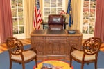 The Rogue Valley International Medford Airport has a replica of the White House's Oval Office available for rent.