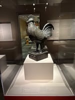 An artifact on display in the Benin Bronzes exhibition at the Smithsonian Museum of African Art in Washington DC