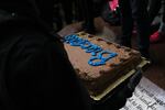 Protesters in Portland, Ore., had a birthday cake on June 5, 2020, for Breonna Taylor, a Black woman who was shot and killed by Louisville, Ky., police when they executed a no-knock raid on the wrong house. Taylor would have turned 27 Friday.