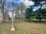 This photo supplied by Portland Parks and Recreation shows an aging lamppost set for removal in Woodstock Park.