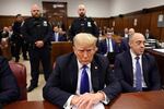 Former President Donald Trump at Manhattan criminal court during jury deliberations in his criminal hush money trial in New York, Thursday, May 30, 2024.