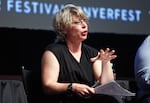 Jill Lepore speaks during The New Yorker Festival in New York City in October 2015.