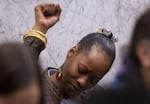 Demetria Hester reacts to verdicts of guilty on all twelve counts at the Jeremy Christian trial, Feb. 21, 2020.