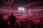 FILE - The Moda Center before a Portland Trail Blazers playoff game against the Golden State Warriors on May 7, 2016, in Portland, Ore.